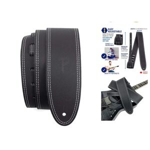 Perri's Leather Ltd. Double Stitched Leather‎ Guitar Strap Adjustable Strap